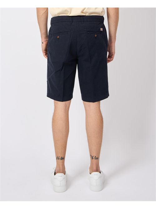 Bermuda Yes Zee in linen blend with drawstring YES ZEE | P770-PW000710